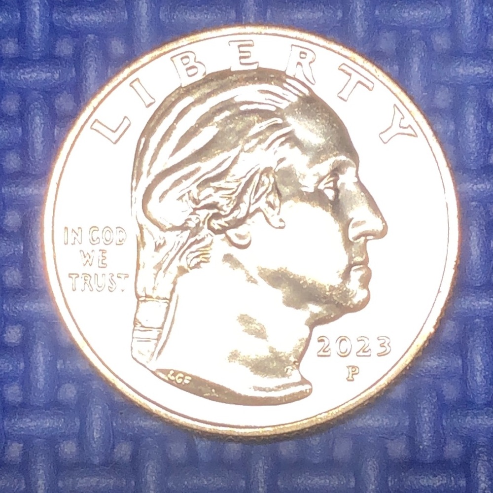 U.S. In Cod We Trust Error Quarter Coin Collectible Jovita Idar 2023 P Mint